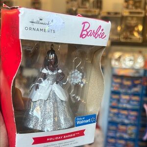 Barbie Holiday Ornament with Glittering Silver Gown
